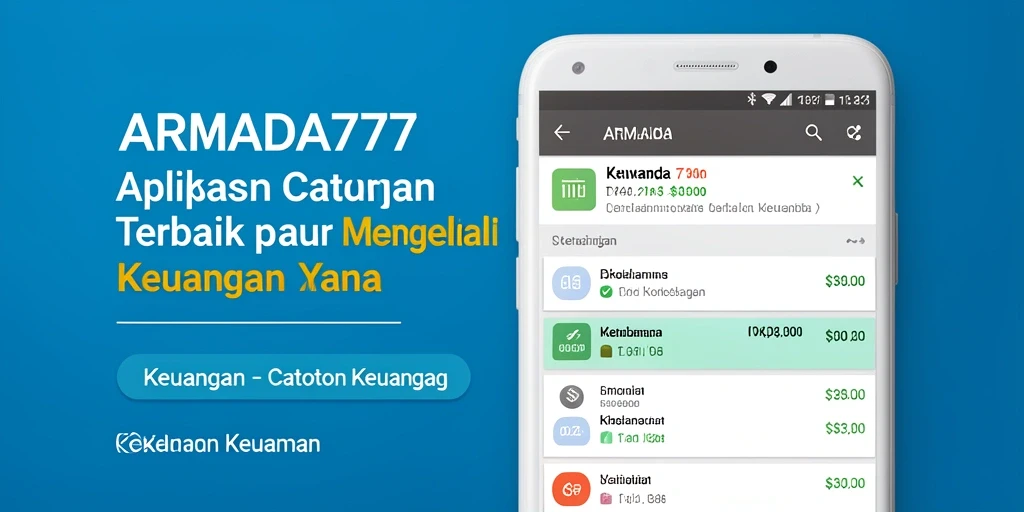 Antarmuka ARMADA777 yang memudahkan catatan keuangan.