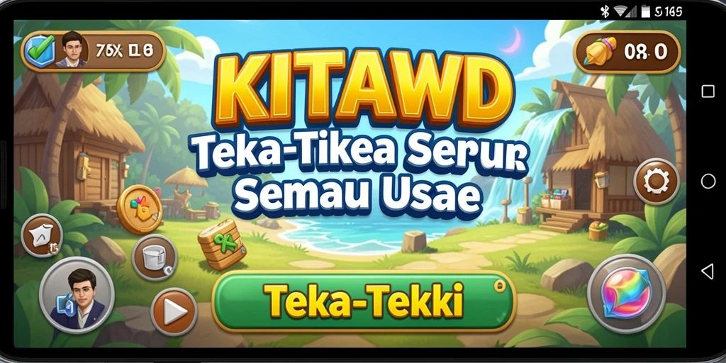 Tampilan antarmuka menarik dan penuh warna dari game Teka-Teki.