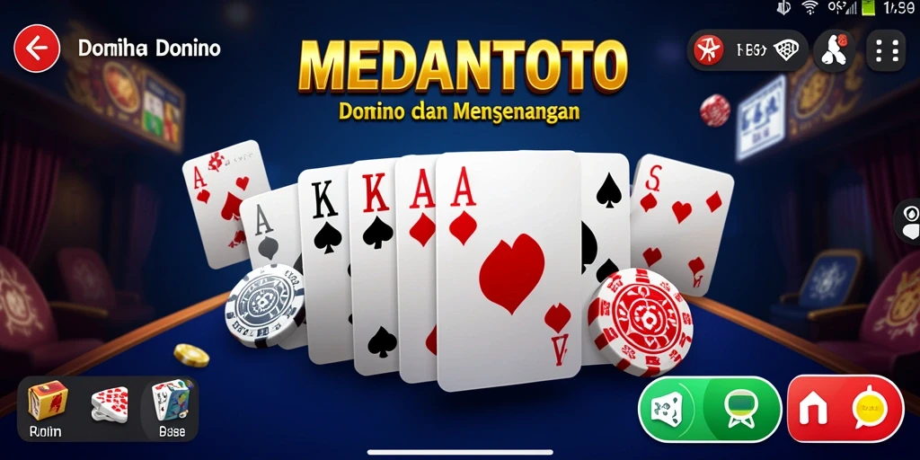 Tampilan antarmuka menarik dari game Domino MEDANTOTO.