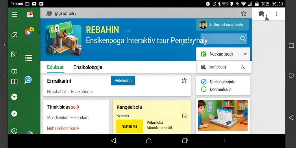 Antarmuka aplikasi REBAHIN yang informatif dan ramah pengguna.
