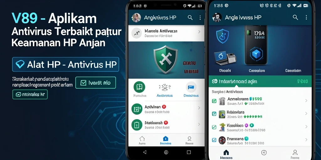 Tampilan antarmuka V89 yang intuitif dan mudah digunakan untuk keamanan HP.