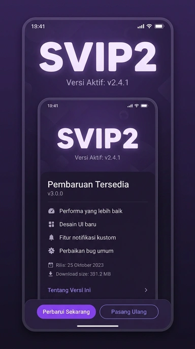 Tampilan riwayat versi svip2